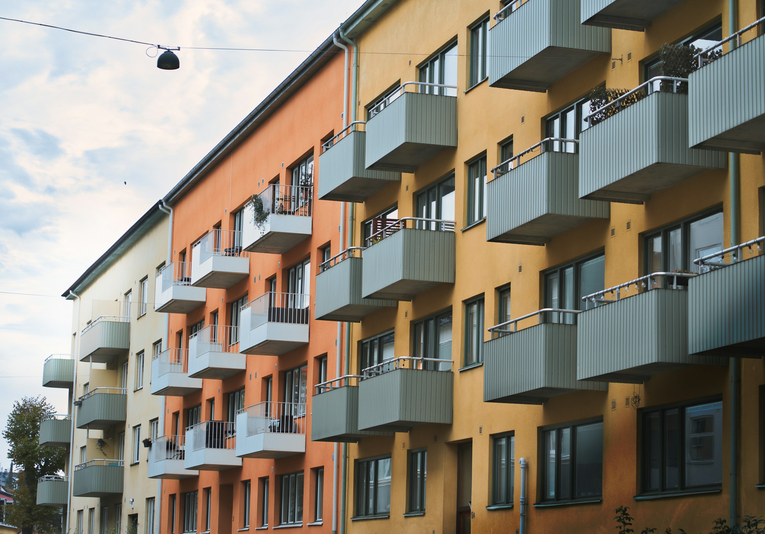 Exterior of a modern residential block of flats